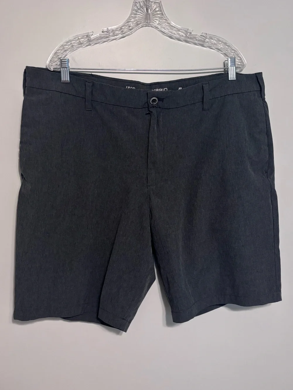Bundle of Two Pairs of Izod Men's Gray Flat-Front Dress Shorts